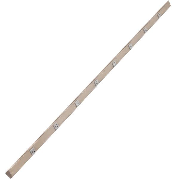 72" 15 amp 120 volt Satin Nickel Under Cabinet Power Strip
